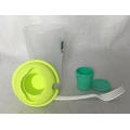 BPA Free Vegetable and Fruit Use Salada Shaker Cup com garfo
